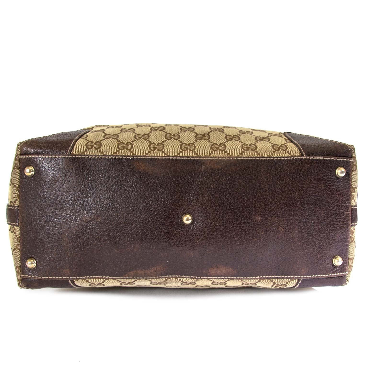Gucci Canvas Monogram Shopper Tote