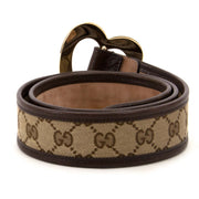 gucci monogram heart buckle belt now for sale at labellov vintage fashion webshop belgium