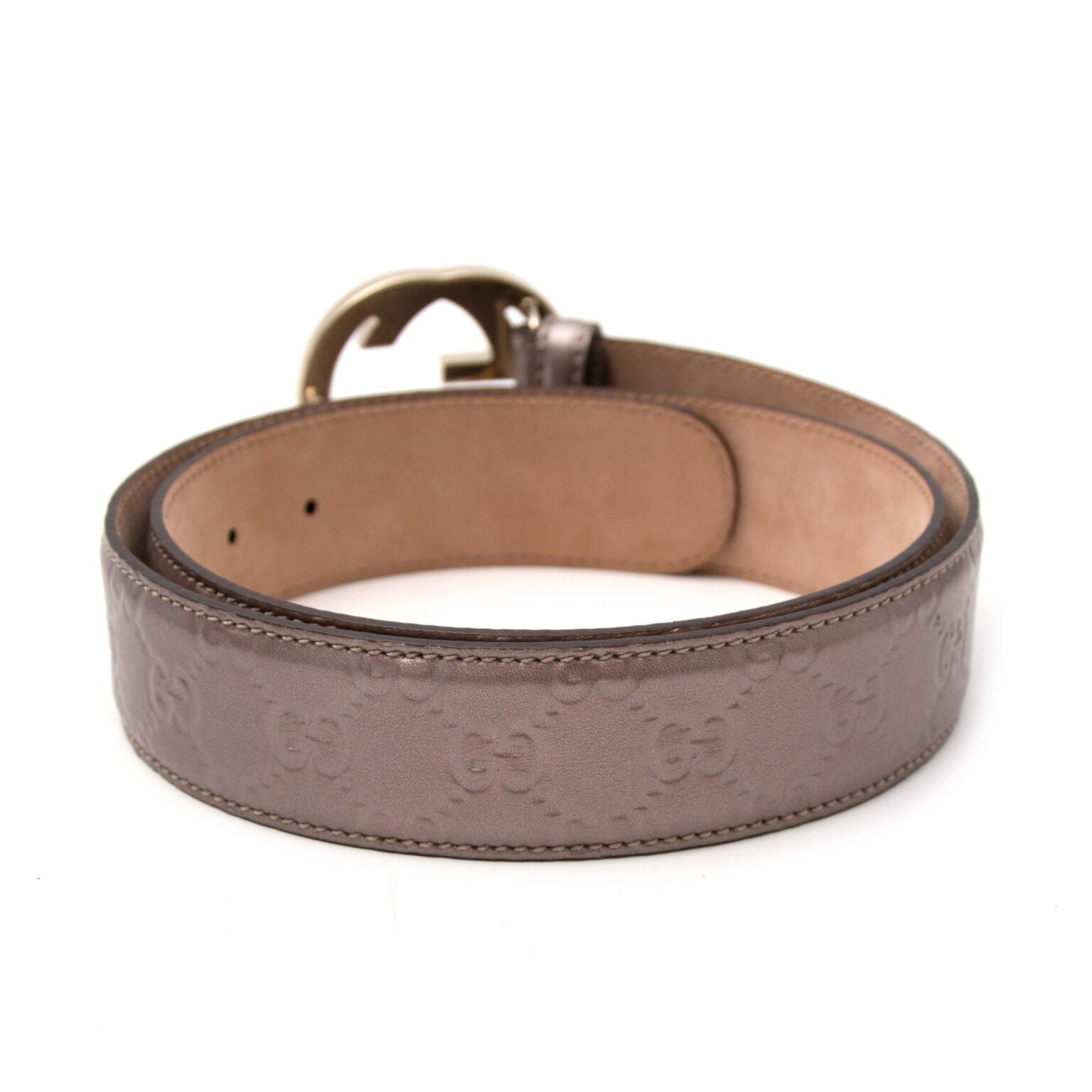 Buy now a beautiful taupe beld from Gucci on the online webshop labellov.com