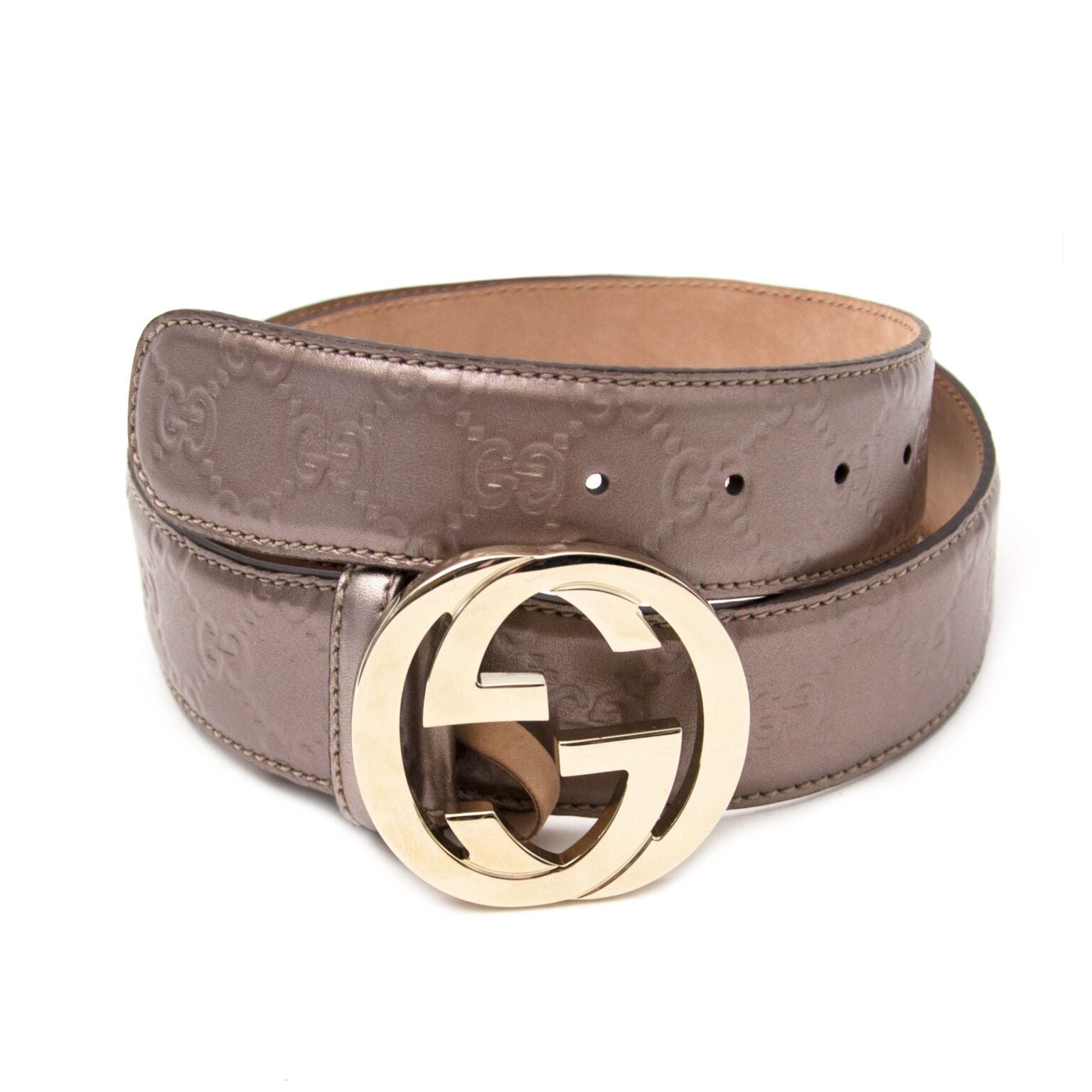 Koop nu prachtige taupe riem van Gucci op de online webshop lablelov.com
