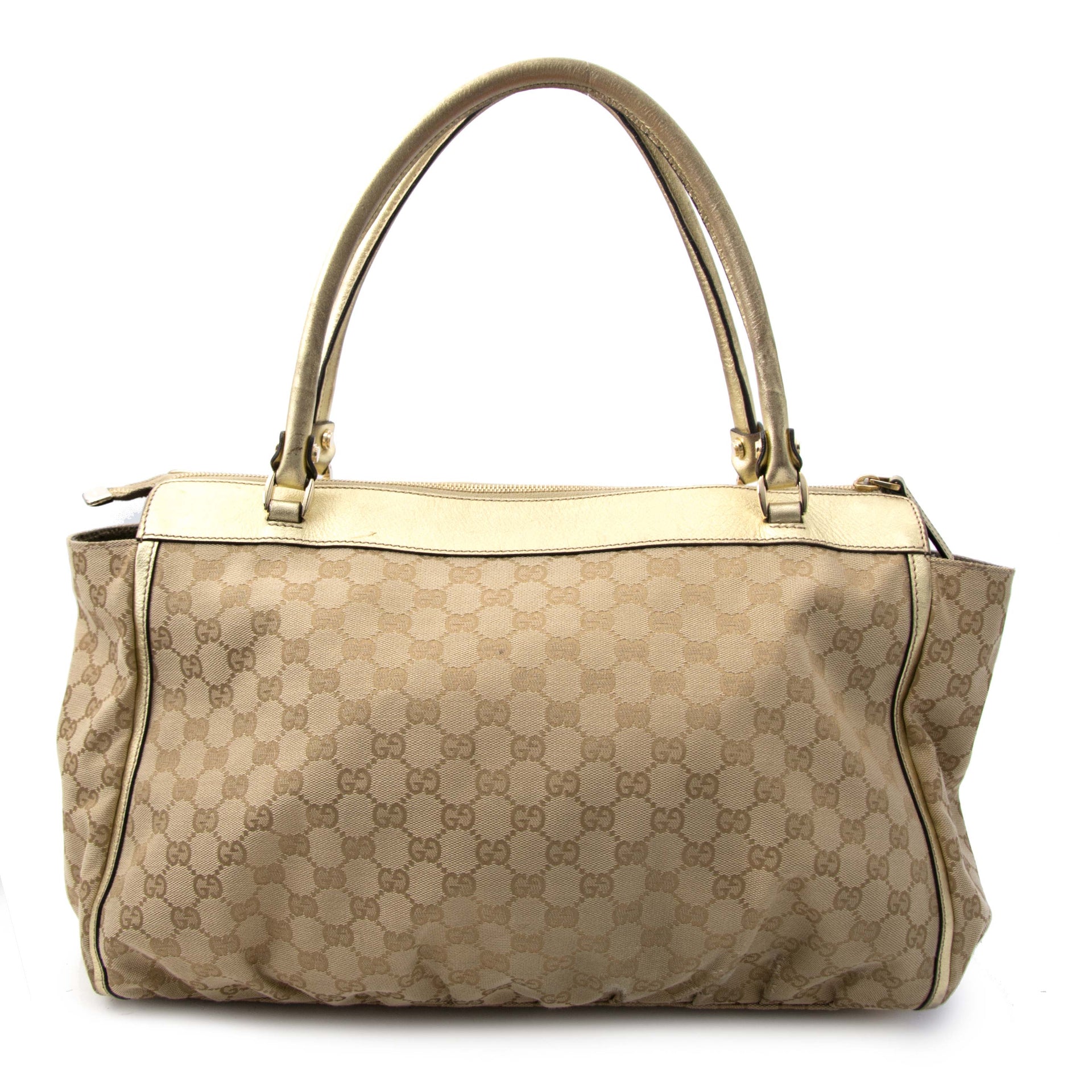 koop online jouw tweedehands Gucci Monogram Tote Bag