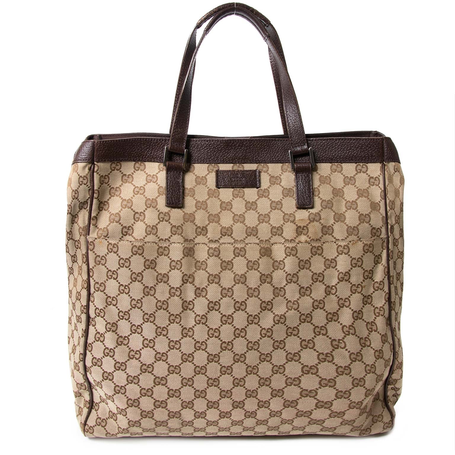 koop Gucci Monogram Canvas Shopper bij labellov