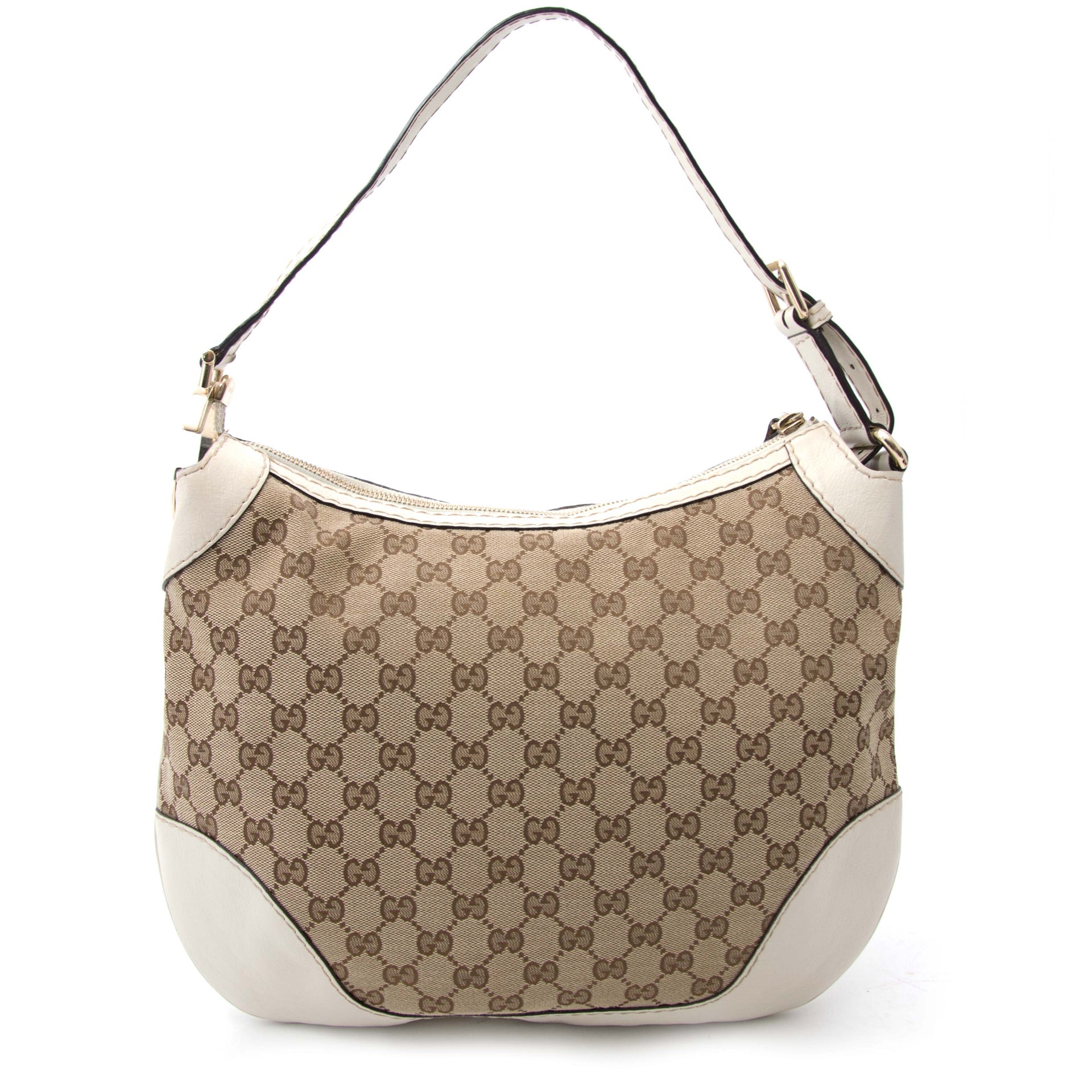 Gucci Beige Monogram Shoulder Bag te koop