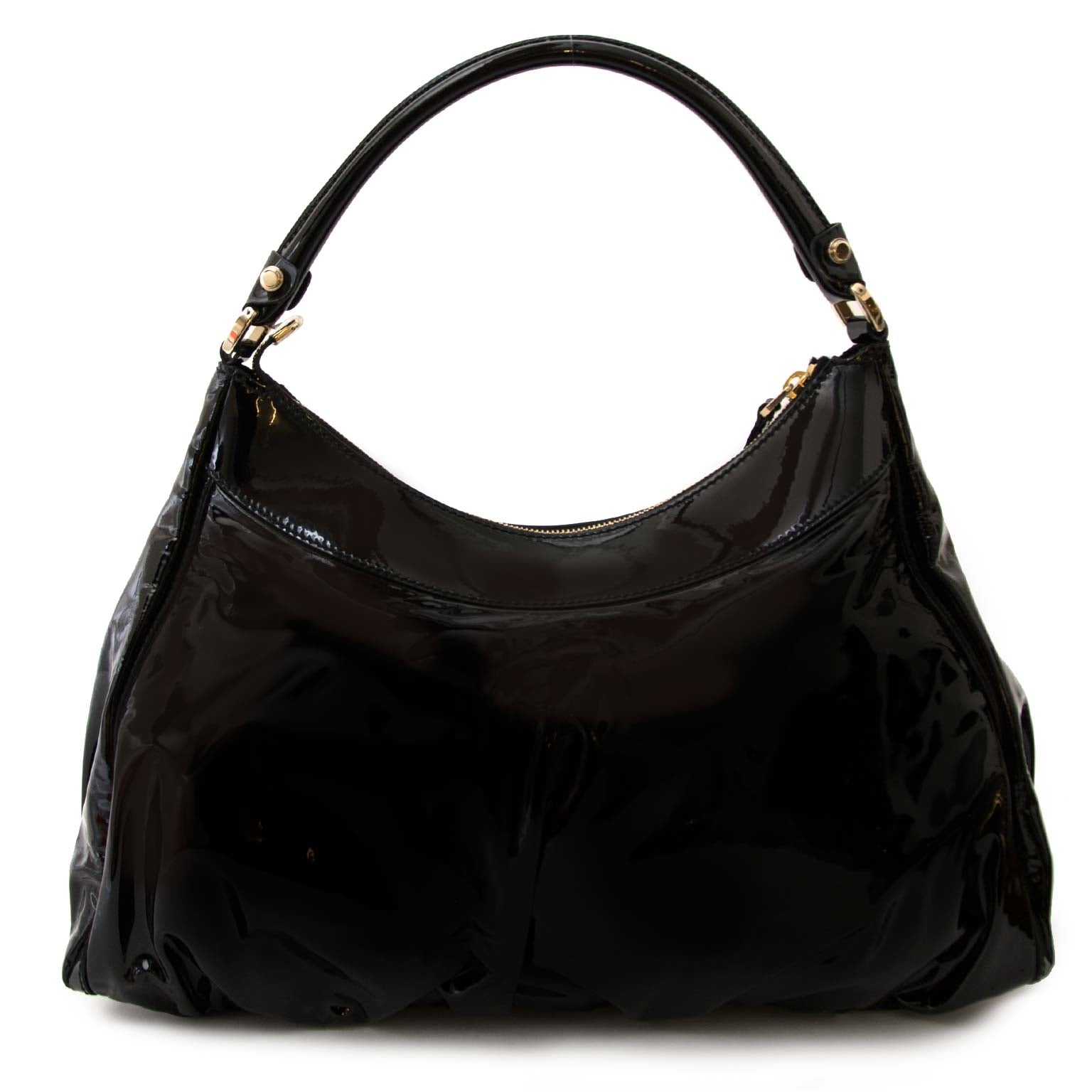 gucci abbey patent black shoulder bag now for sale at labellov vintage fashion webshop belgium