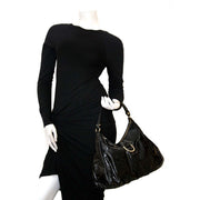gucci abbey patent black shoulder bag now for sale at labellov vintage fashion webshop belgium