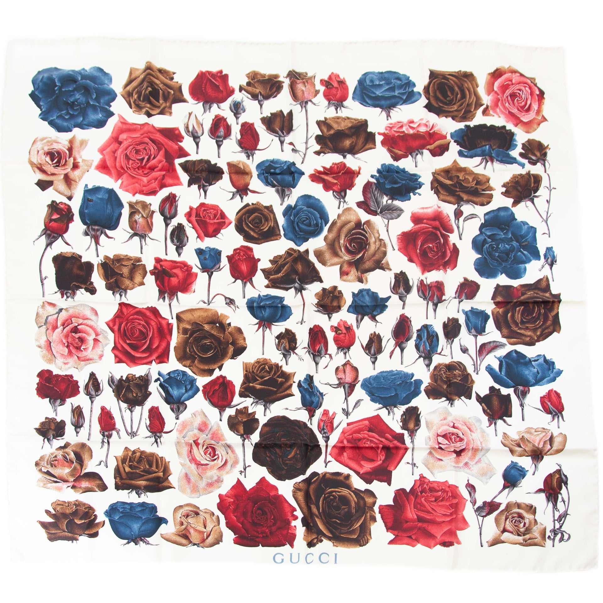 Gucci Multicolor Rose Scarf