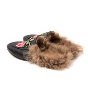 Koop uw authentieke Gucci Princetown Embroidered Fur Slide Loafers