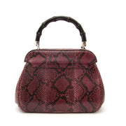 online een Gucci Lady Lock Wine Python Top Handle Bag kopen