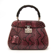 Buy a Gucci Lady Lock Wine Python Top Handle Bag online