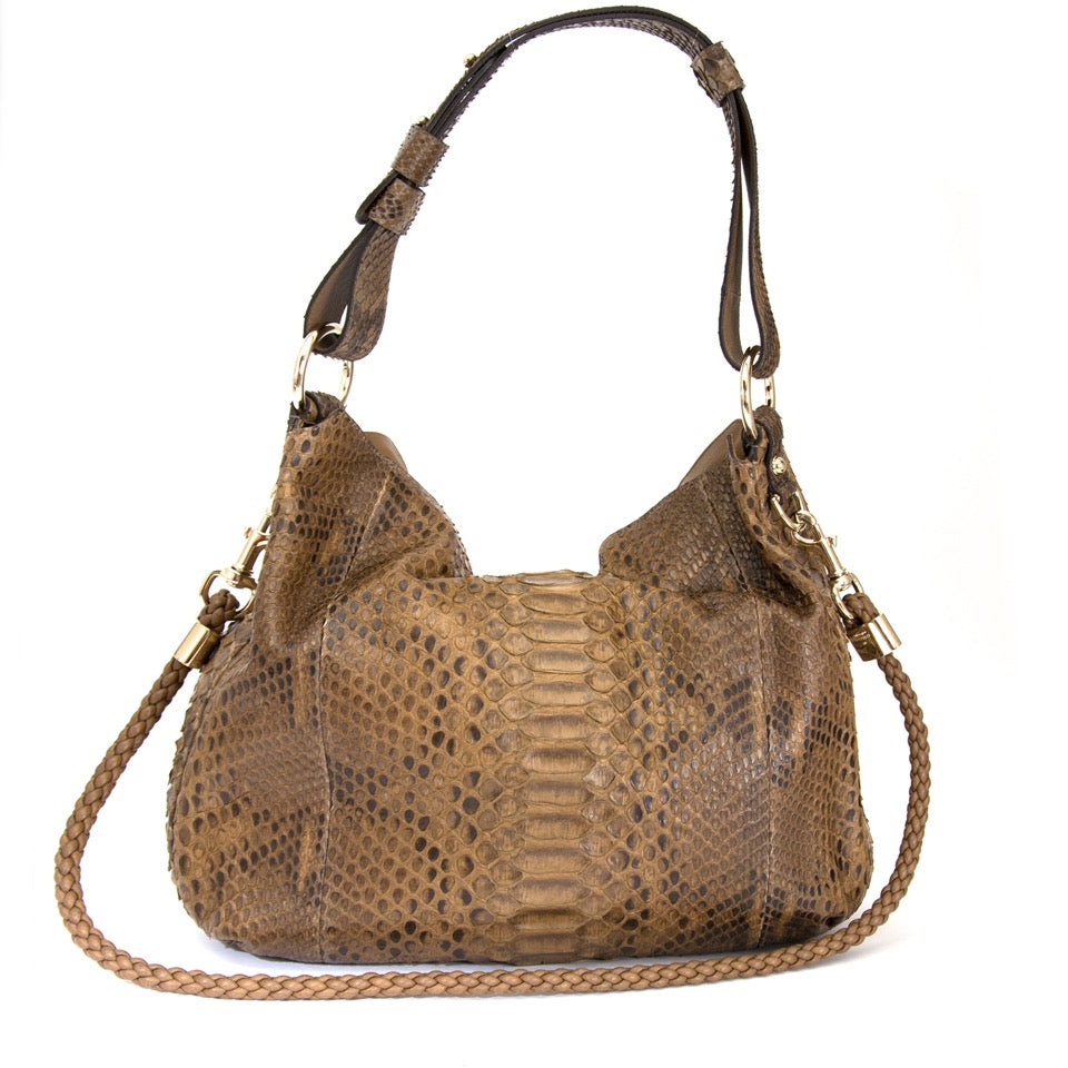 Gucci G Wave Python Hobo net als nieuw webshop labellovcom en boetiek antwerpen