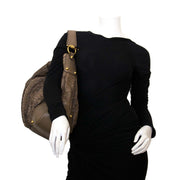 shop safe and secure online at labellov.com for the best price Gucci Python Jockey large taupe hobo bag