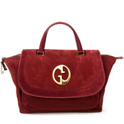 koop veilig online aan de beste prijs Gucci 'Gucci 1973' Medium Suede Satchel