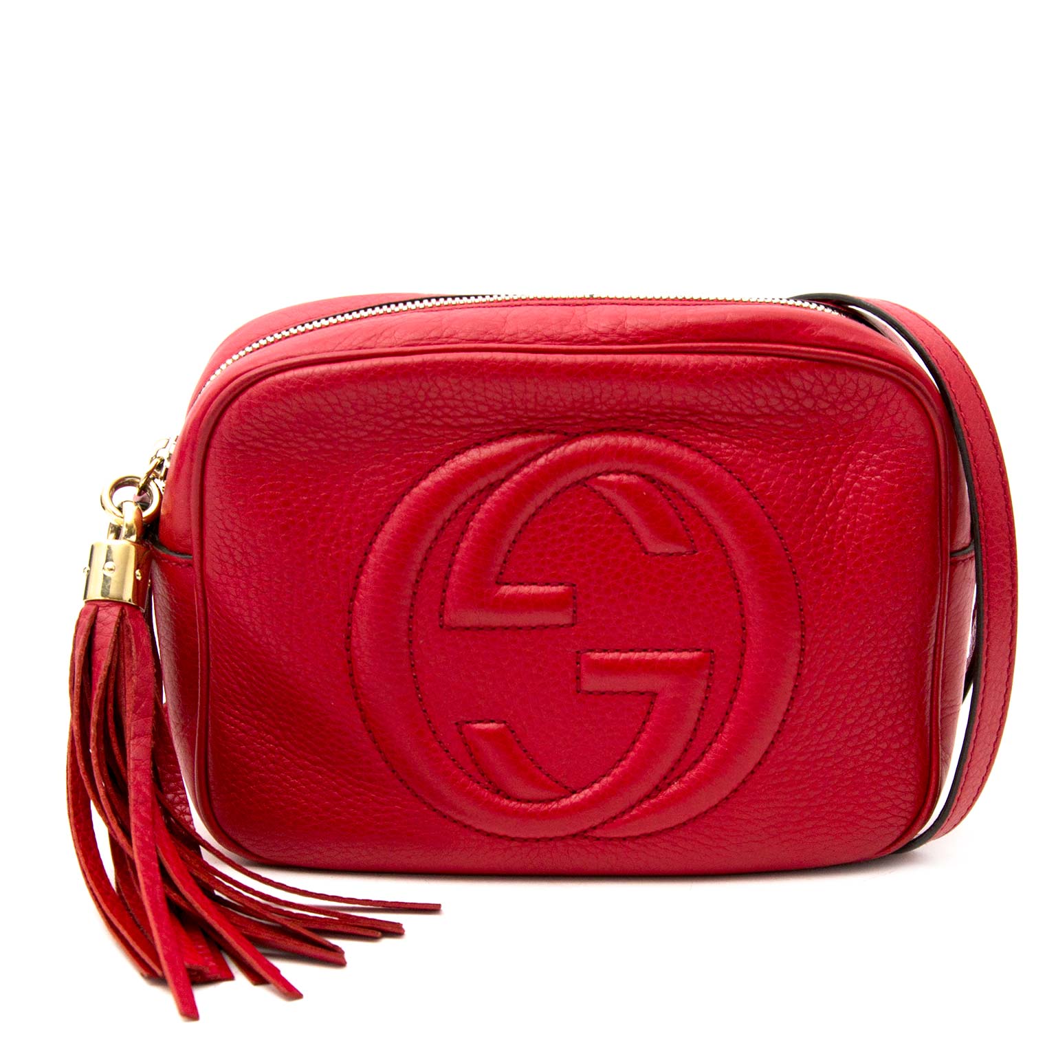 Gucci Soho Disco Red Leather Shoulder Bag