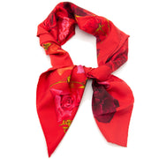 Gucci Red Tone Rose Scarf