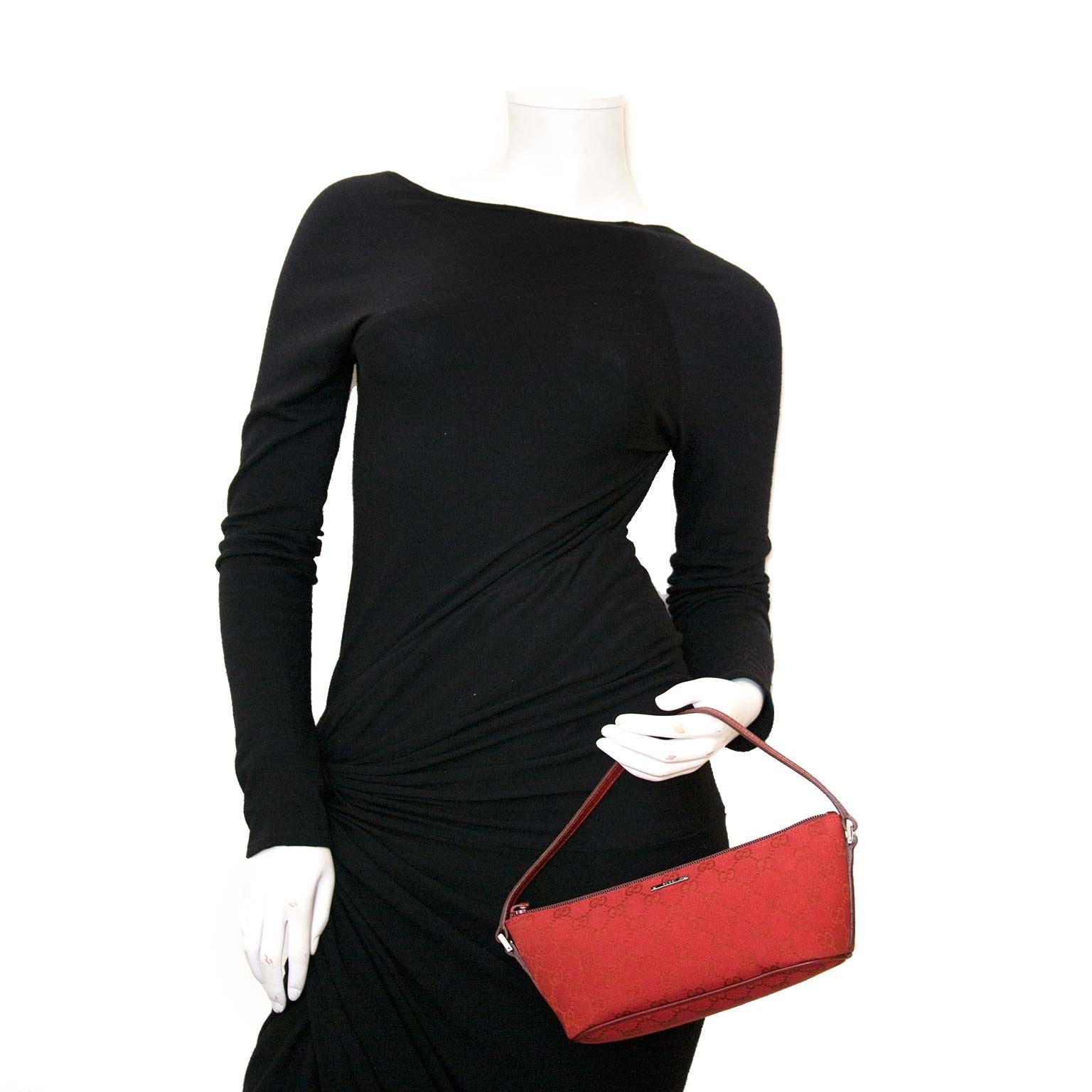 gucci rode monogram accessoire tasje nu te koop bij labellov vintage mode webshop belgië