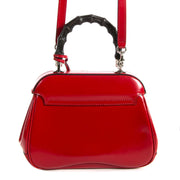 Gucci Lady Lock Bamboo Top Handle Red Leather Bag now for sale at labellov vintage fashion webshop belgium
