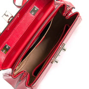 Gucci Lady Lock Bamboo Top Handle Red Leather Bag now for sale at labellov vintage fashion webshop belgium