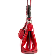 Gucci Lady Lock Bamboo Top Handle Red Leather Bag now for sale at labellov vintage fashion webshop belgium