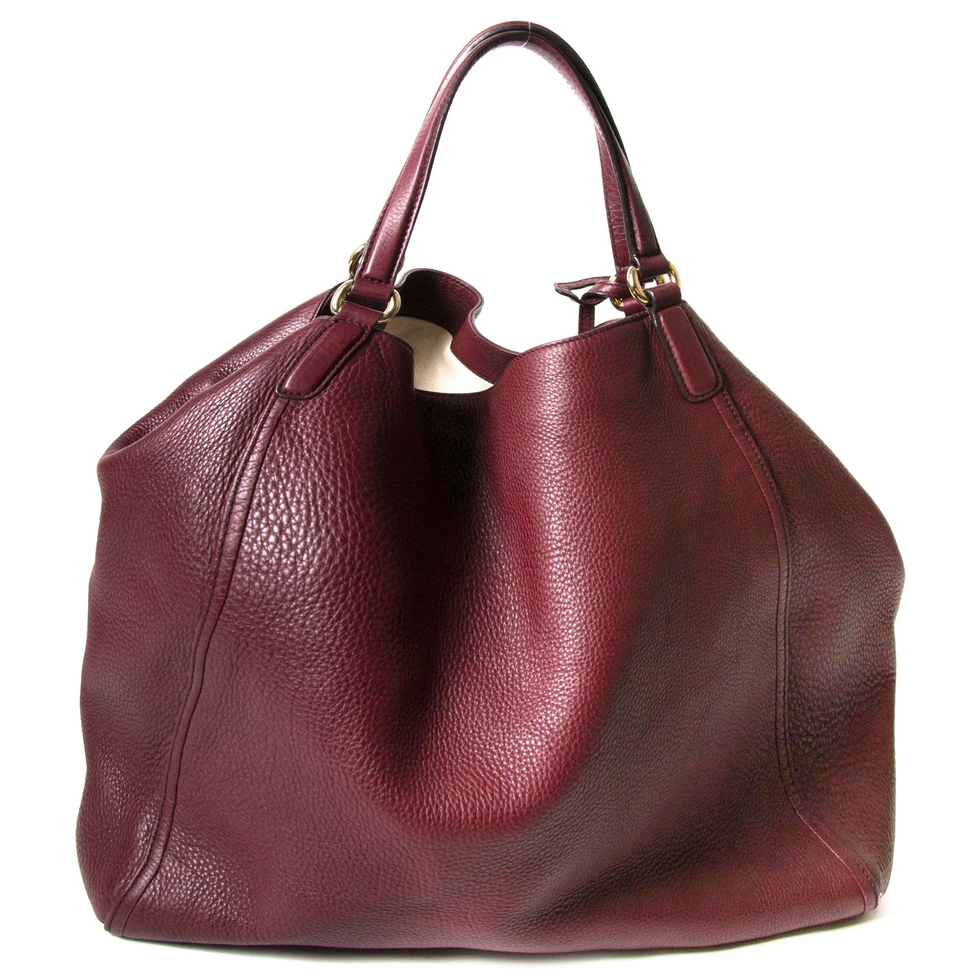 gucci burgundy soho shopper now for sale at labellov vintage fashion webshop belgium