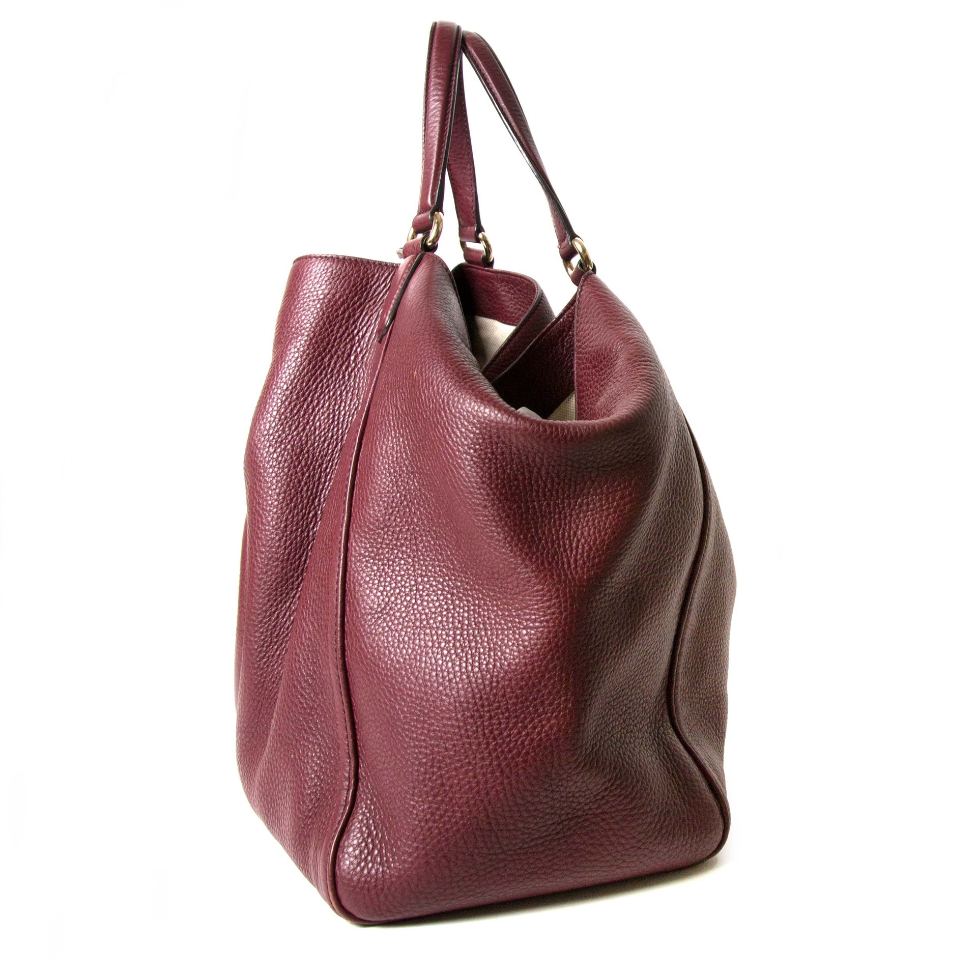 gucci burgundy soho shopper now for sale at labellov vintage fashion webshop belgium