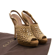 Acheter des Gucci Woven Leather Heels Size 37chez labellov.com