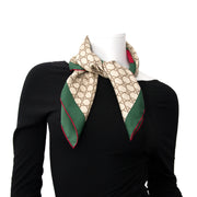 Koop een tweedehands Gucci Red Green Monogram Scarf aan de juiste prijs