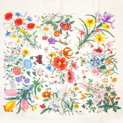 Koop nu veilig online jouw tweedehands Gucci White Flora Silk Scarf op labellov.com