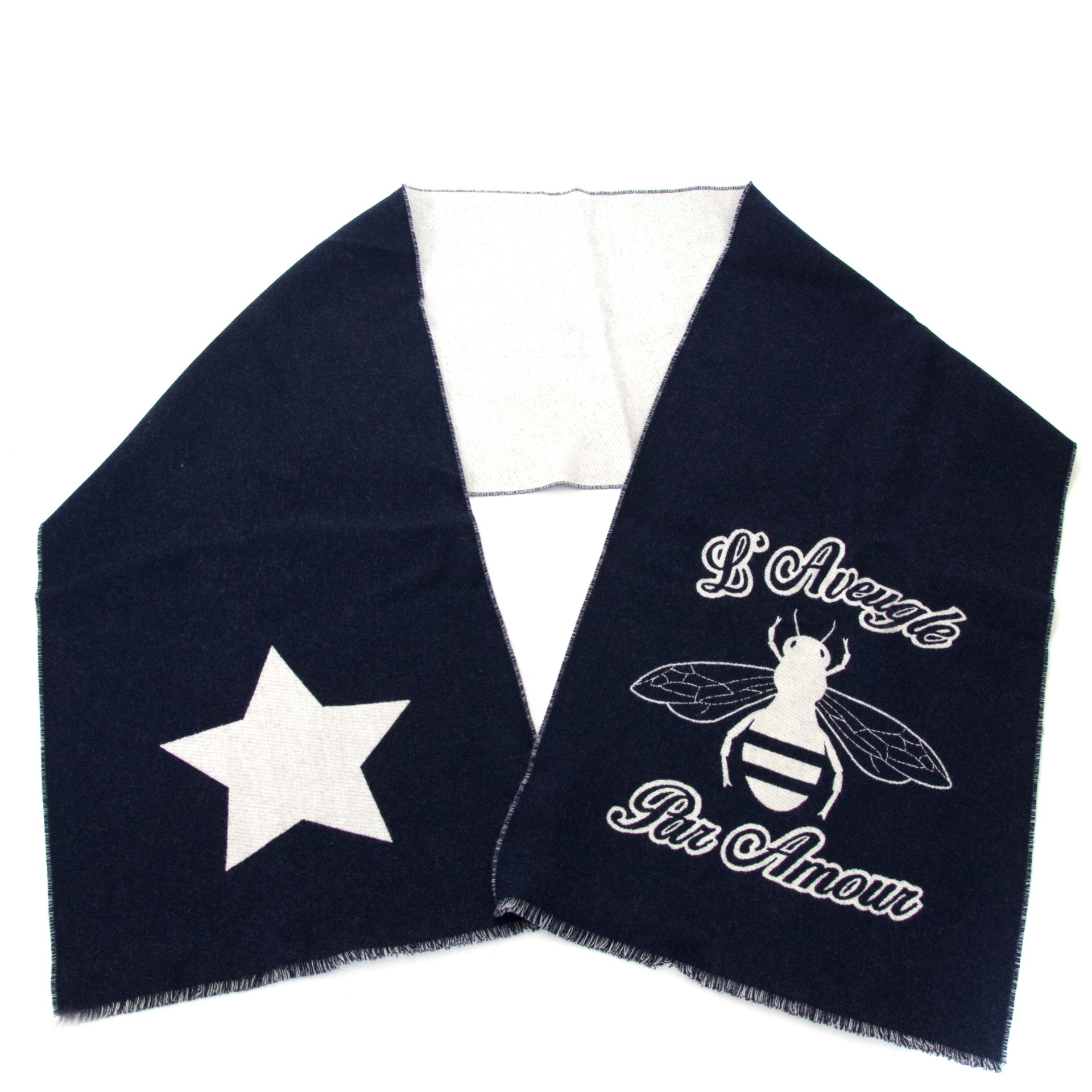 shop safe online Gucci Wool Bee Scarf