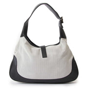 gucci black & white leather jackie bag now for sale at labellov vintage fashion webshop belgium