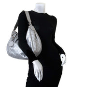 Gucci Guccissima Medium Sukey Hobo Silver bag now for sale at labellov vintage fashion webshop belgium