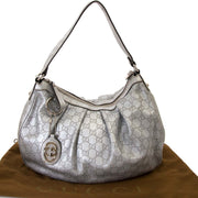 Gucci Guccissima Medium Sukey Hobo Silver bag now for sale at labellov vintage fashion webshop belgium