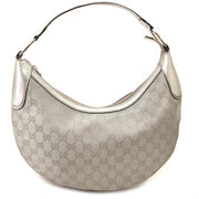 safe online shopping at labellov vintage fashion webshop belgium with gucci silver metallic half moon bags