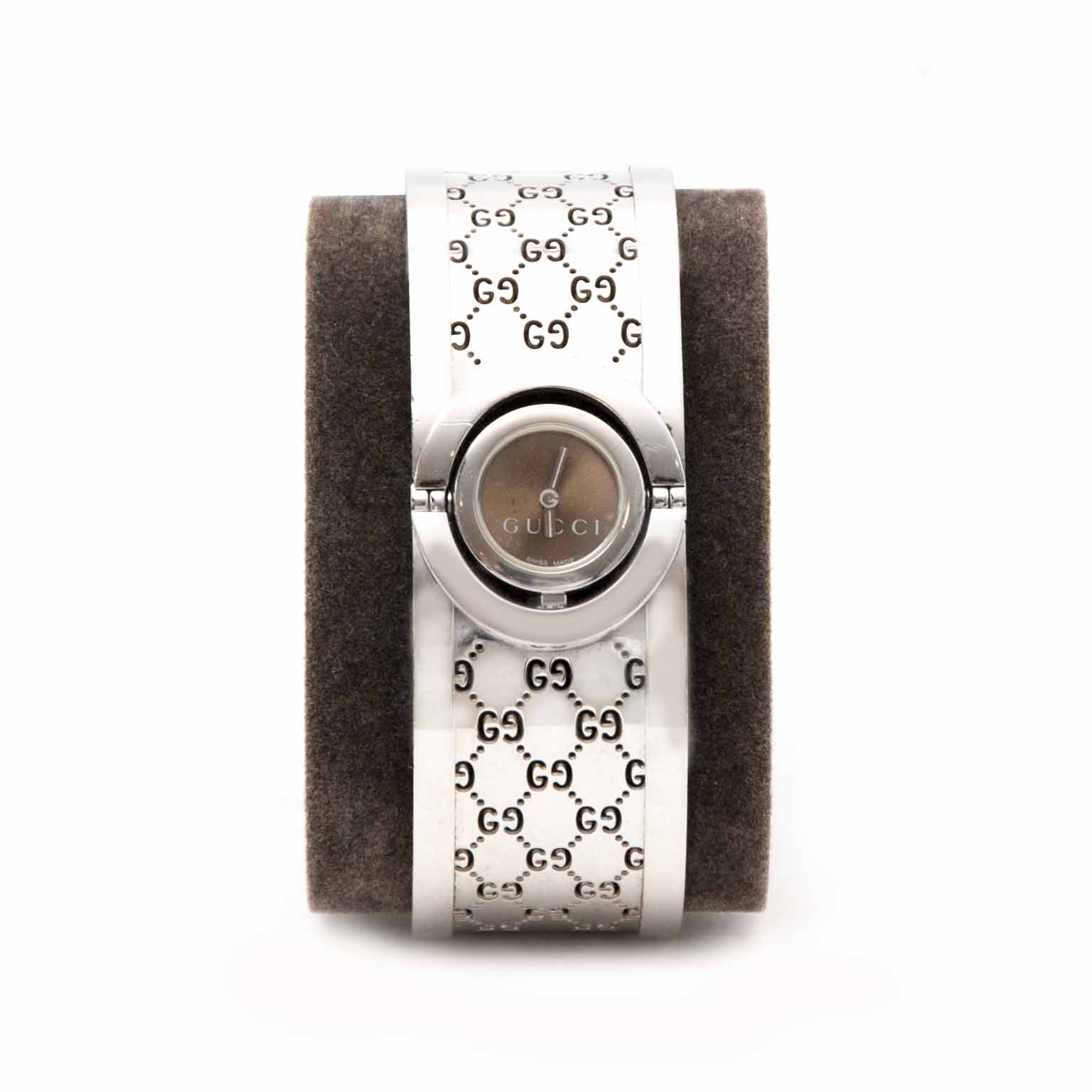 Gucci Twirl Bangle Brown Dial Watch