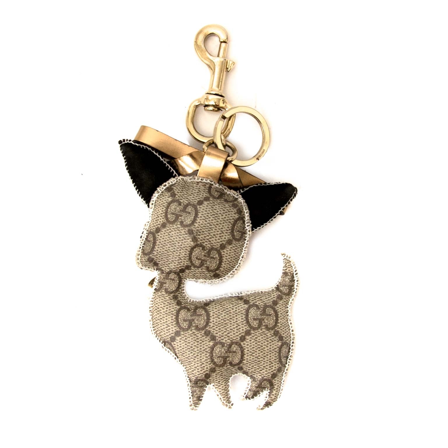 Koop authentieke Gucci hond sleutelhangers bij Labellov vintage mode webshop