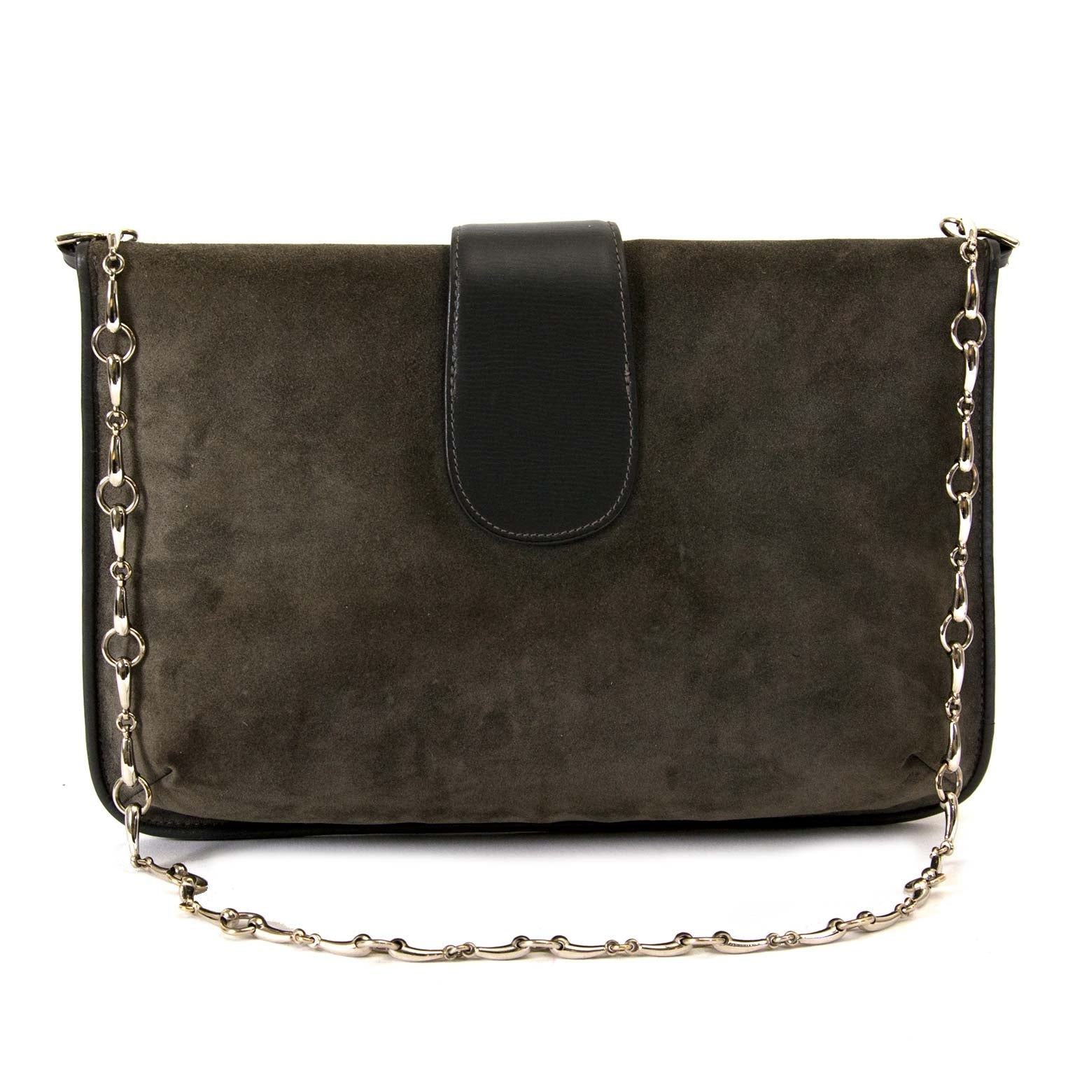 Gucci Grey Suede Shoulder Bag vintage te koop