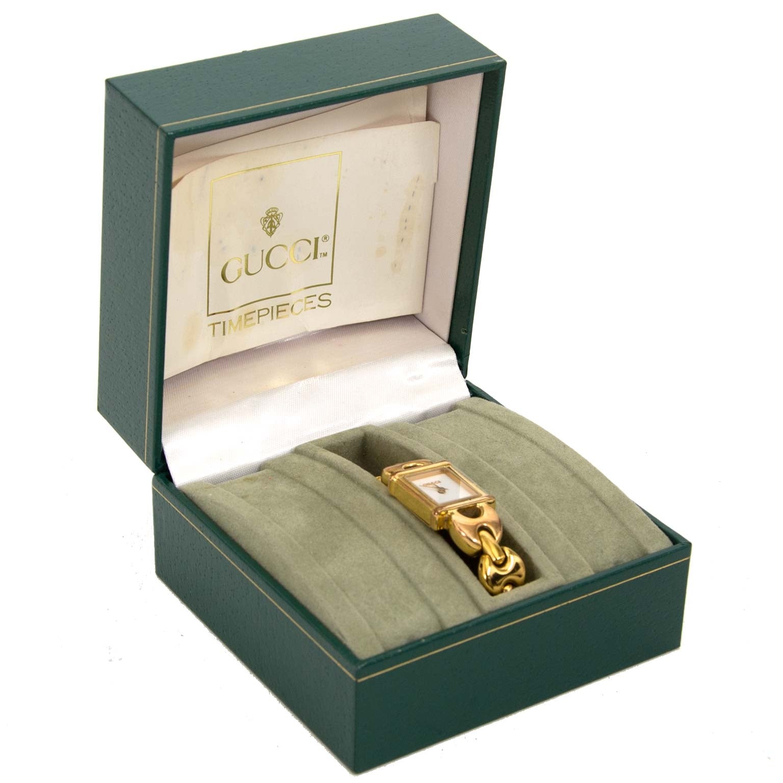 Koop veilig en online authentieke Gucci 1800L Timepiece Watch bij labellov antwerpen vintage webshop