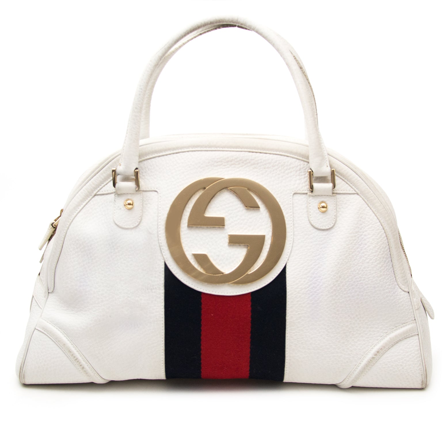 Gucci Monogram Web Bowling Bag kopen en verkopen aan de beste prijs