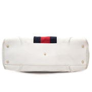 Are you looking for an authentic Gucci Monogram Web Bowling Bag in white leather? We have the best ones on sale.