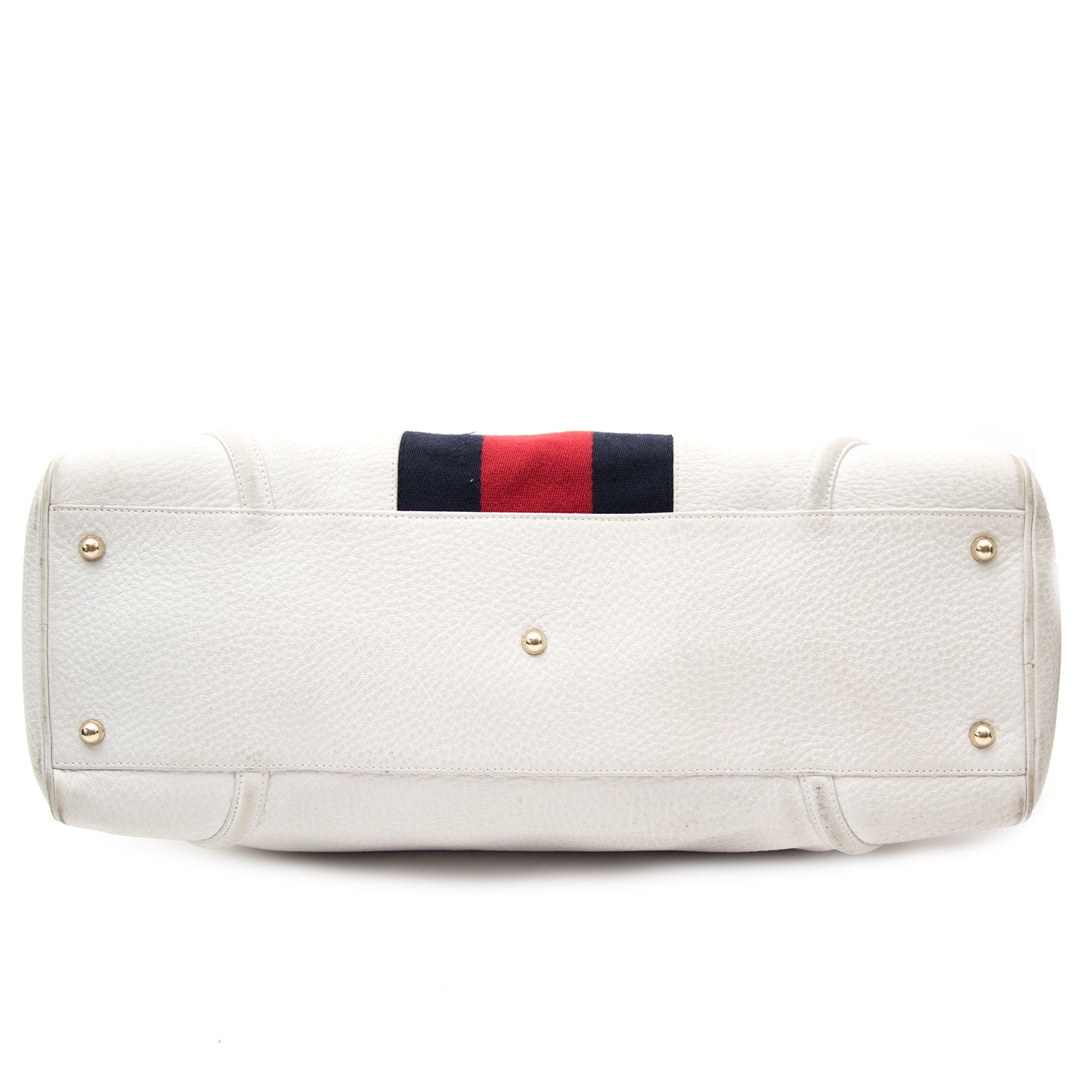 Are you looking for an authentic Gucci Monogram Web Bowling Bag in white leather? We have the best ones on sale.