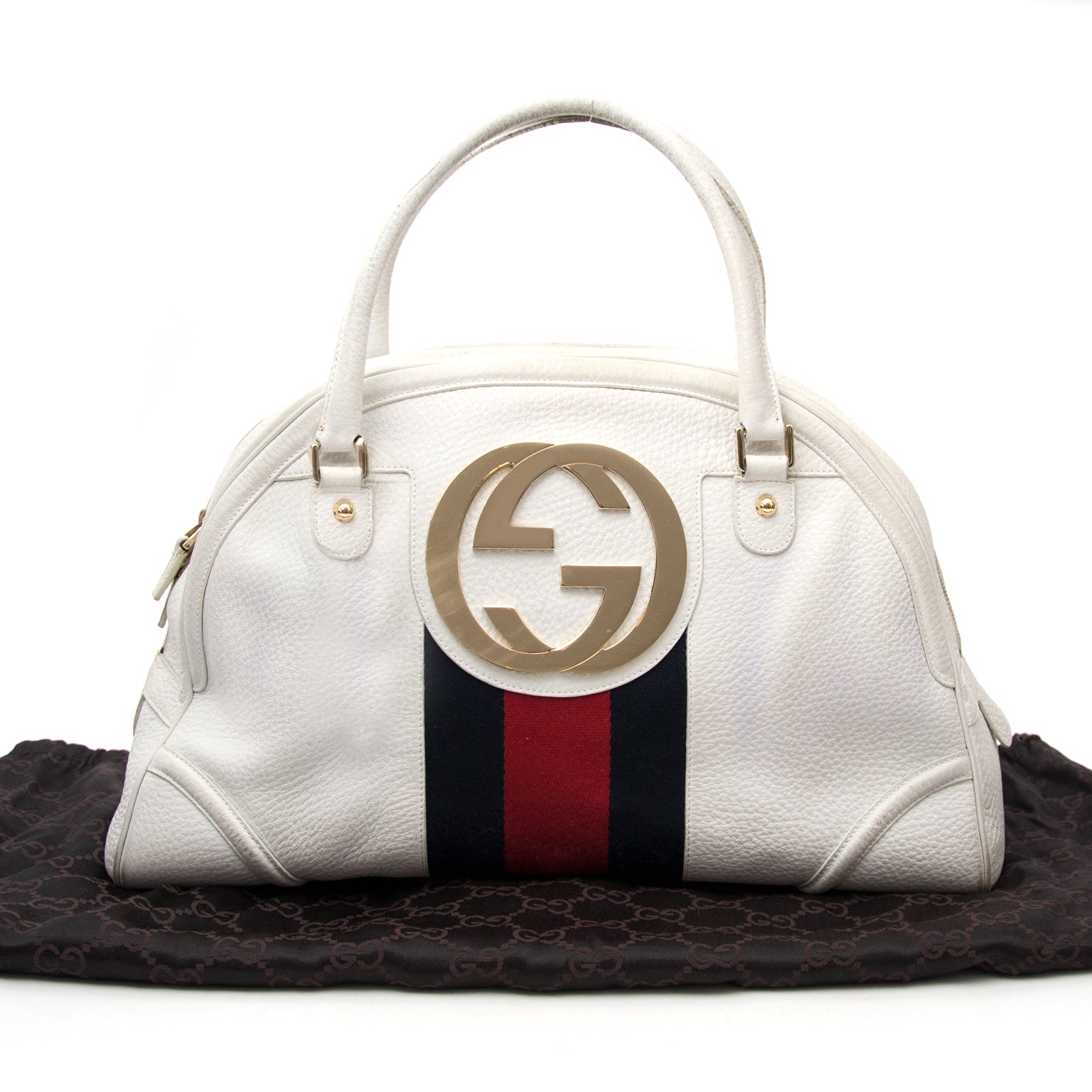 We buy and sell your authentic Gucci Monogram Web Bowling Bags for the best price