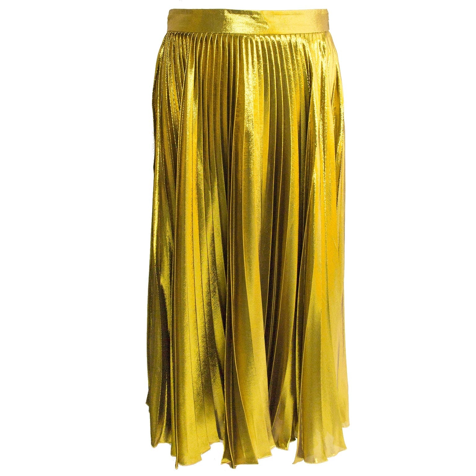 gucci gold pleated skirt now for sale at labellov vintage fashion webshop belgium