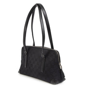 Authentic secondhand Gucci Black GG Monogram Canvas Shoulder Bag juiste prijs veilig online shoppen luxe merken webshop winkelen Antwerpen België mode fashion