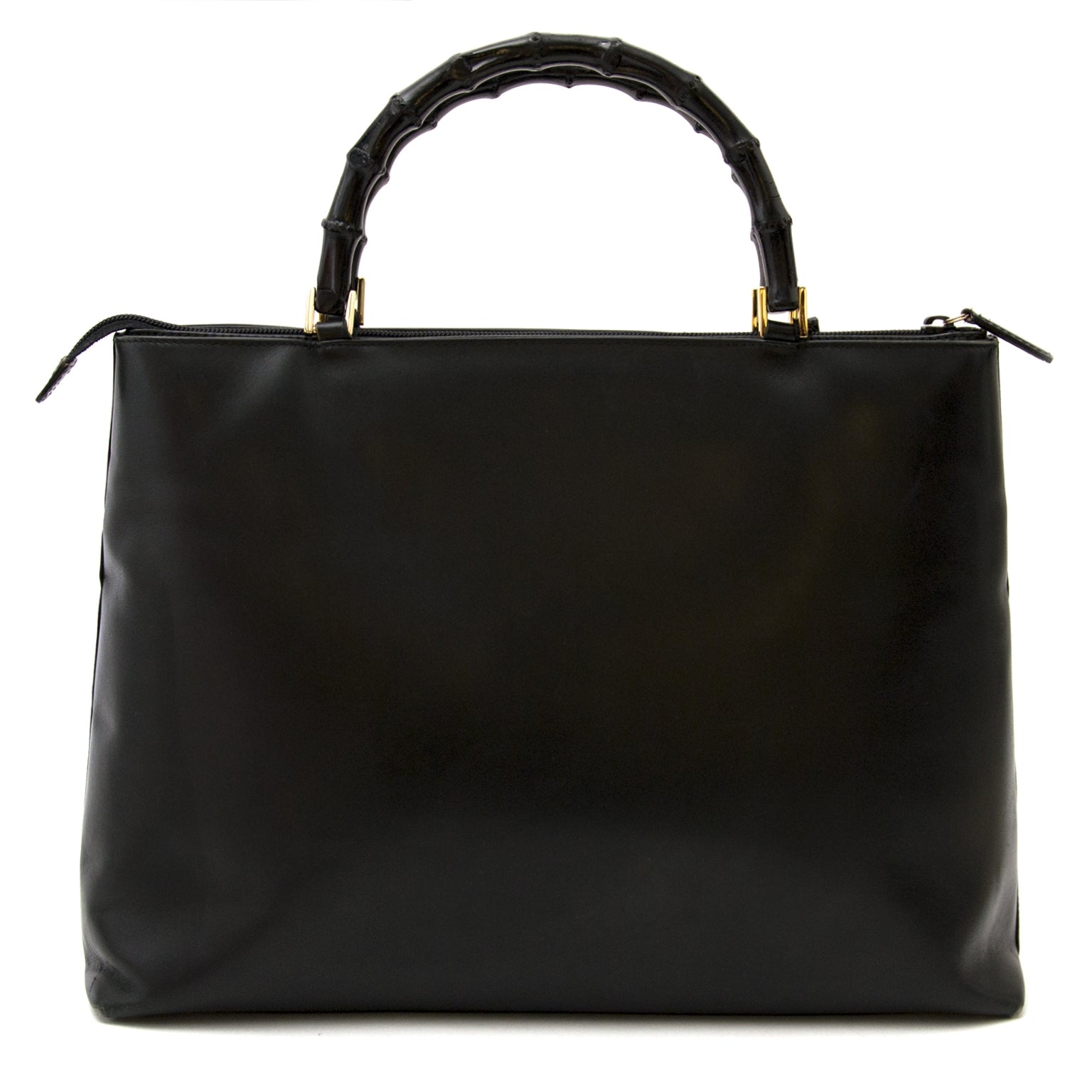 gucci black bamboo tote now for sale at labellov vintage fashion webshop belgium