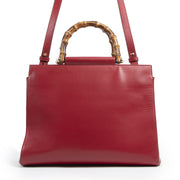 Authentieke tweedehands vintage Gucci Red Medium Nymphaea Top Handle Bag koop online webshop LabelLOV
