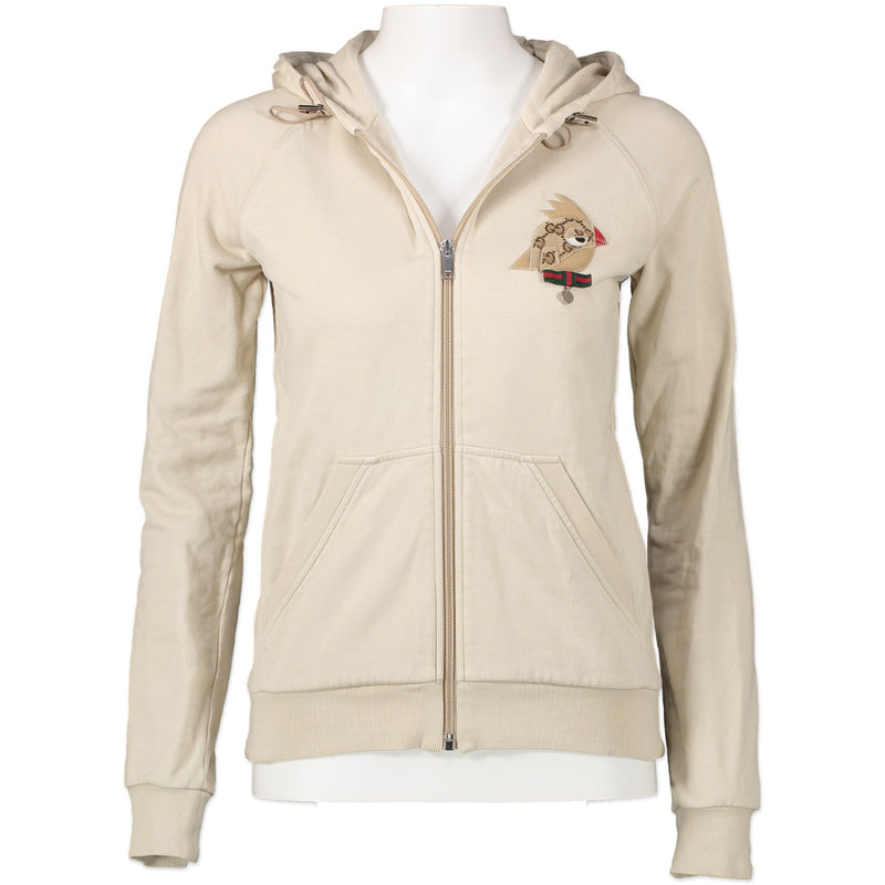 Authentieke Tweedehands Gucci Beige Bird Sweater - Size S juiste prijs veilig online shoppen luxe merken webshop winkelen Antwerpen België mode fashion