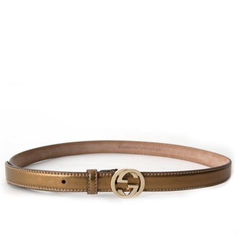 acheter comme neuf Gucci bronze Belt best price wordwide shipping