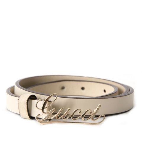 Shop safe online at the best price Gucci cream Belt like new