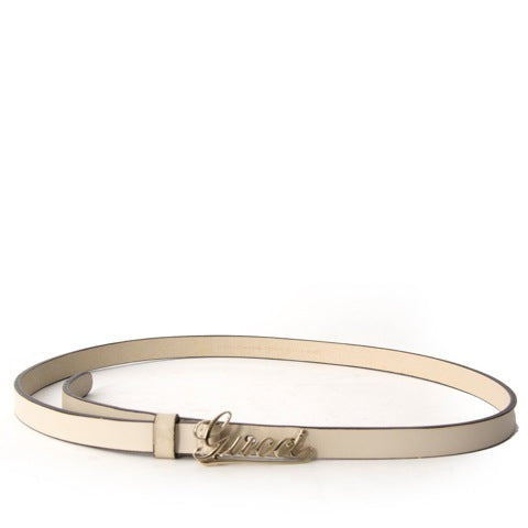 Shop safe online at the best price Gucci cream Belt like new