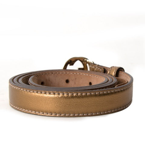 Shop safe online at the best price Gucci bronze Belt like new