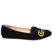 Authentique seconde main Gucci Marmont Suede Ballet Flats - size 39,5 achète en ligne webshop LabelLOV